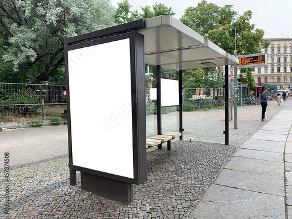 Obraz Bus shelter white space for mock use