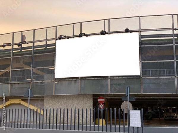 Obraz Parking billboard with withe space for mockup