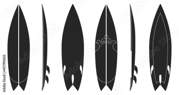 Fototapeta Surfboard vector realistic set icon.Vector illustration surfboard for wave.Isolated icon hawaii of surf board.