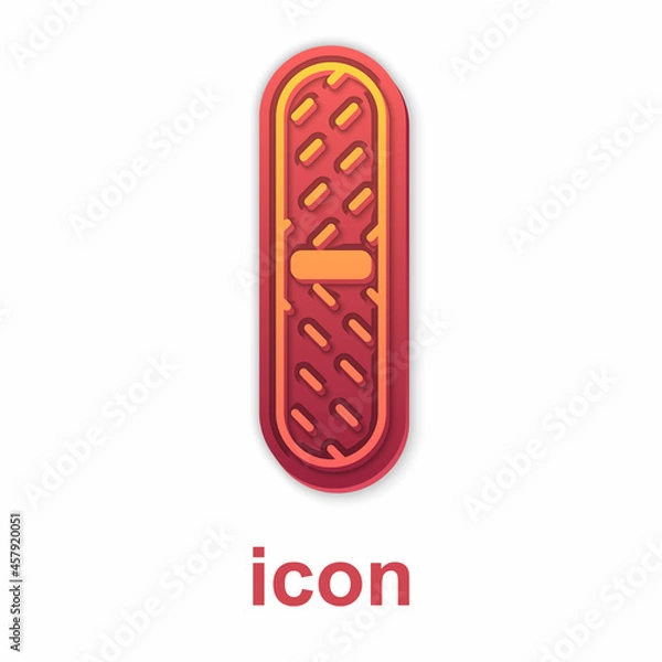 Fototapeta Gold Nail file icon isolated on white background. Manicure tool. Vector