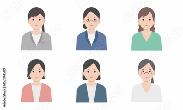 Obraz ビジネスウーマンのイラストセット