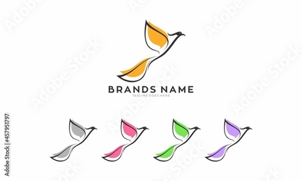 Obraz Beautiful bird set vector logo