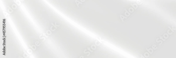 Fototapeta White abstract wave background. Rippled cloth.