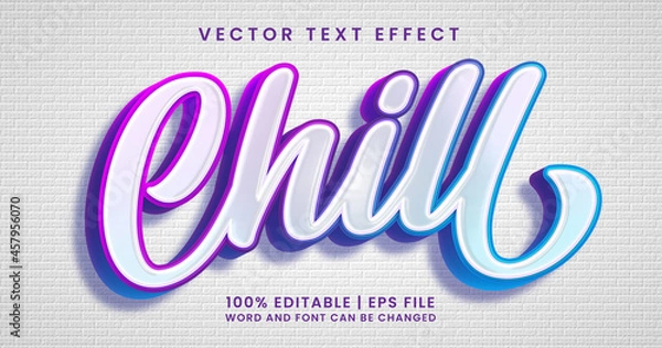 Obraz Chill text, editable text effect style template