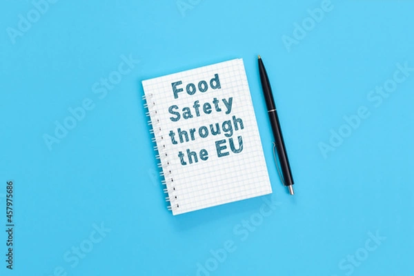 Fototapeta The text Food safety through the EU