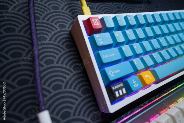 Obraz Mechanical keyboard with colorful keycaps