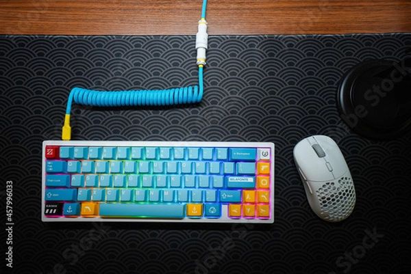 Obraz Mechanical keyboard with colorful keycaps