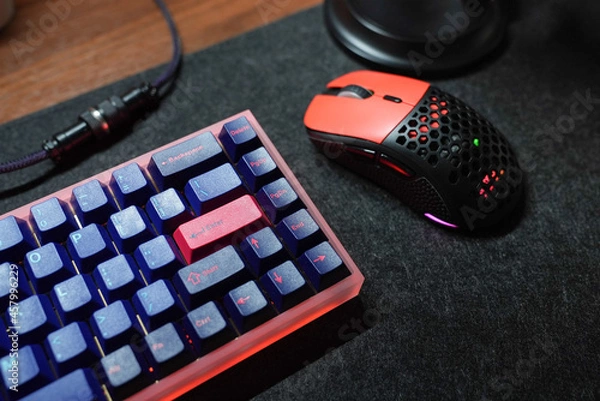 Obraz Mechanical keyboard with colorful keycaps