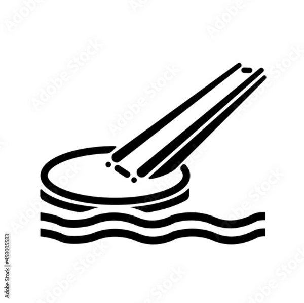 Fototapeta Marine Evacuation Slide Black Icon ,Vector Illustration, Isolate On White Background Label. EPS10