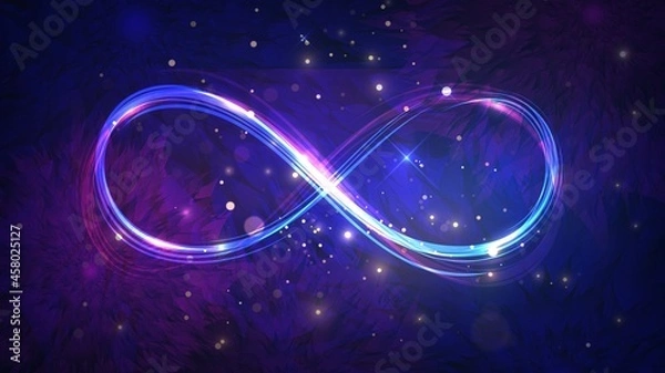 Fototapeta  Shining infinity sign with sparks