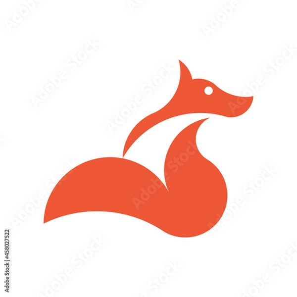 Obraz Vector fox in golden ratio style. Editable illustration