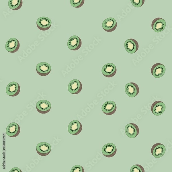 Fototapeta Kiwi seamless pattern