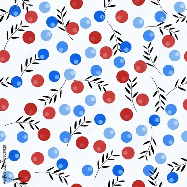 Fototapeta Berries seamless pattern