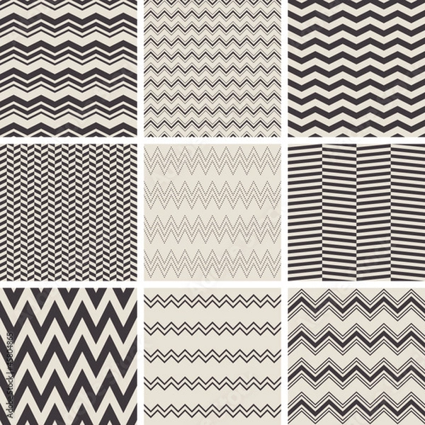 Fototapeta seamless zig zag patterns