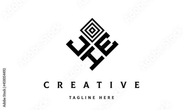 Obraz JEH square three latter logo vector