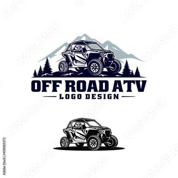 Obraz off road adventure atv utv buggy isolated logo vector