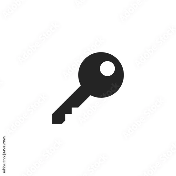 Fototapeta key icon isolated on white
