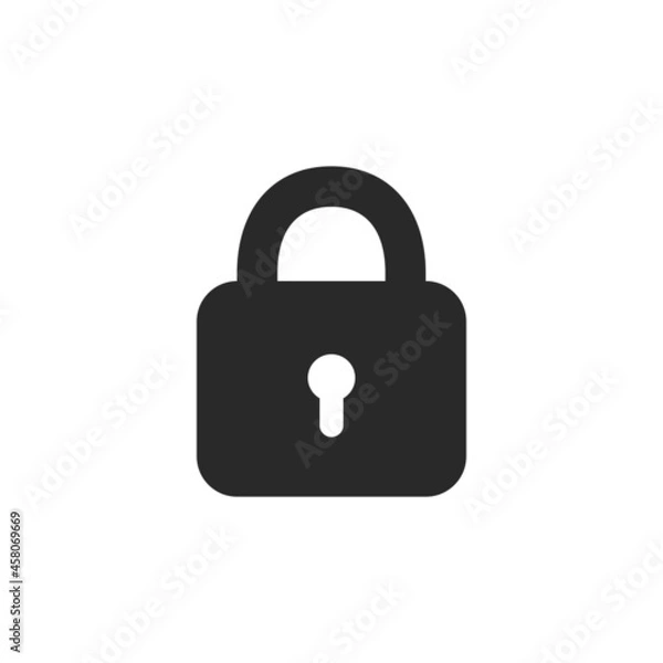 Obraz lock icon on white background