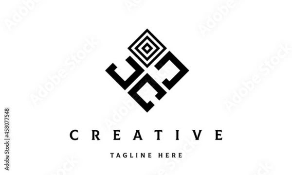 Fototapeta JJC square three latter logo vector