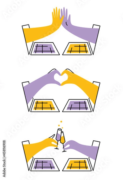 Obraz communication through the network