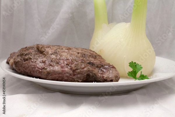Fototapeta Flanksteak mit Fenchel