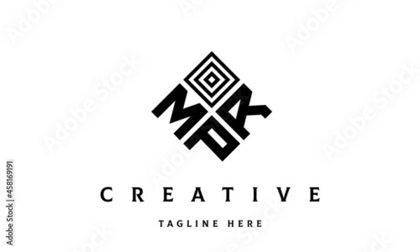 Fototapeta MRP square three latter logo vector