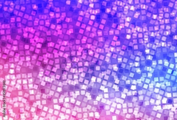 Obraz Light Pink, Blue vector pattern in square style.