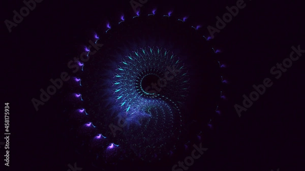 Fototapeta 3D rendering abstract round light background