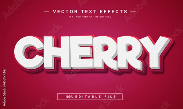Obraz Cherry 3d Editable text effect template	