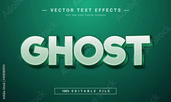 Fototapeta Ghost 3d Editable text effect template	