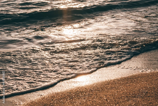 Obraz 夕日に照らされた海岸　イメージカット横