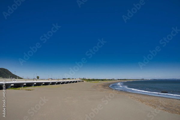 Obraz 砂浜　大磯海水浴場