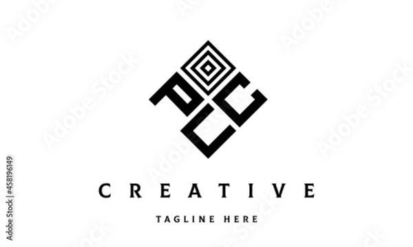 Obraz PCU square three latter logo vector	