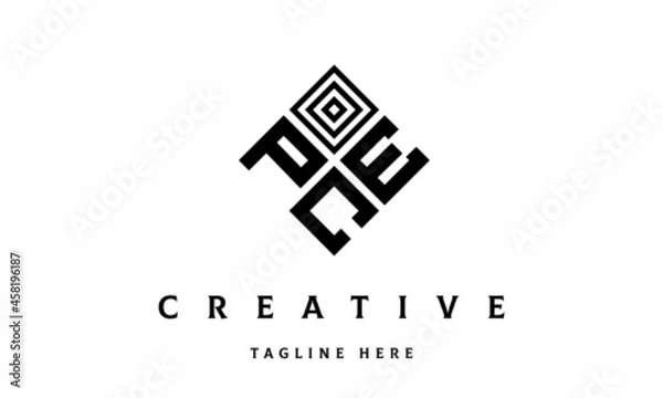 Obraz PEC square three latter logo vector	