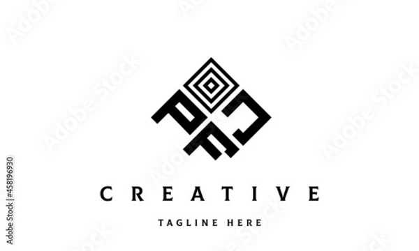 Obraz PJF square three latter logo vector	