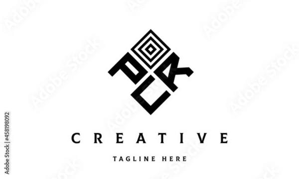 Obraz PRU square three latter logo vector