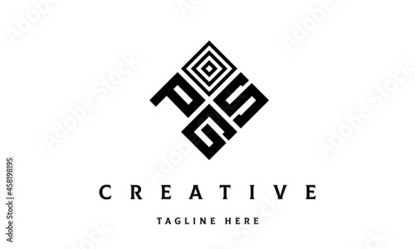 Fototapeta PSG square three latter logo vector