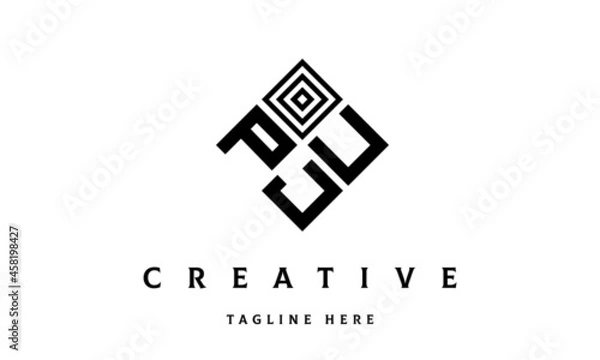 Obraz PUJ square three latter logo vector