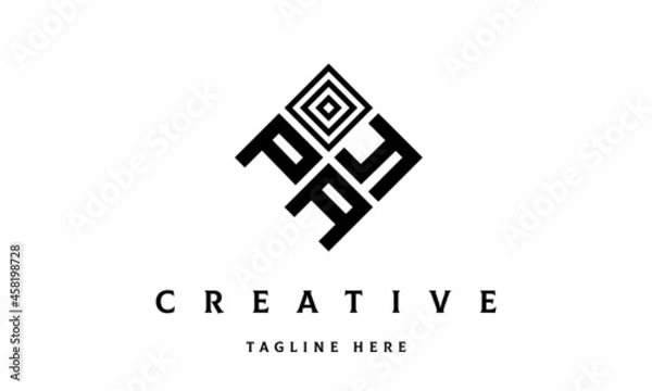 Obraz PYA square three latter logo vector