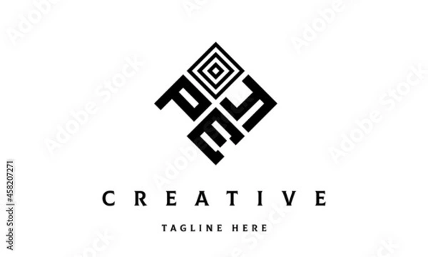 Obraz PYE square three latter logo vector