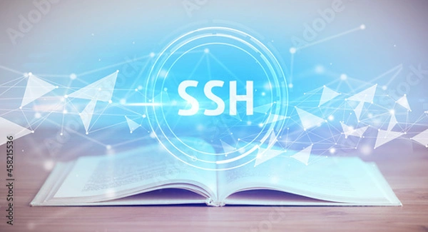 Fototapeta Open book with abbreviation concept