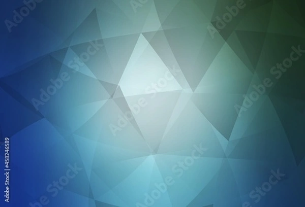 Obraz Light Blue, Green vector triangle mosaic texture.