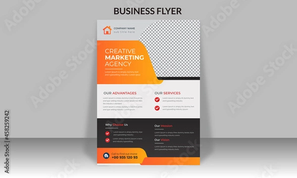 Fototapeta Modern Abstract Corporate Business vector template for Flyer size A4.