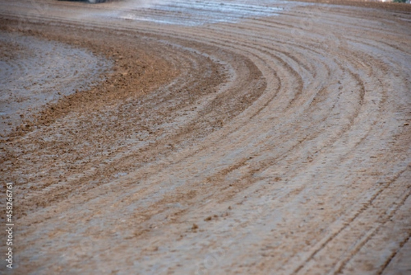 Obraz race track turn dirt
