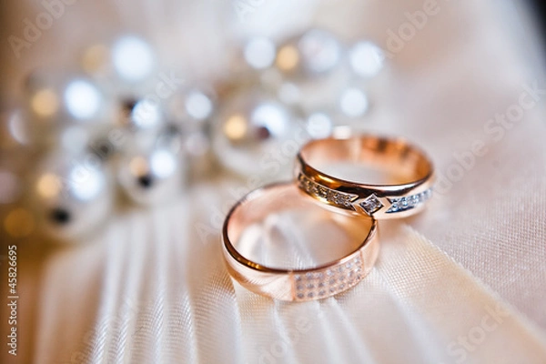 Obraz gold wedding rings