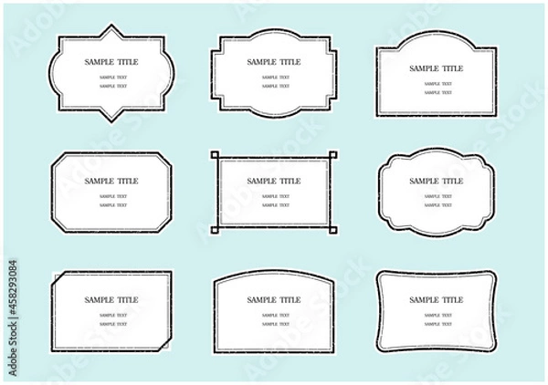 Fototapeta 飾り枠　フレーム　スタンプ風
