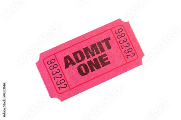 Obraz Admit One Ticket