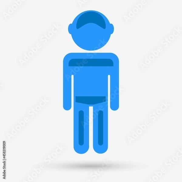 Fototapeta Human icon isolated object. Vector illustration.