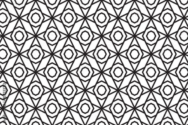 Fototapeta Arabic geometric pattern design. Seamless pattern for multiple usage