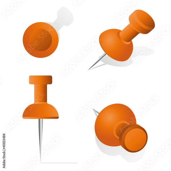 Obraz Stecknadel orange Set